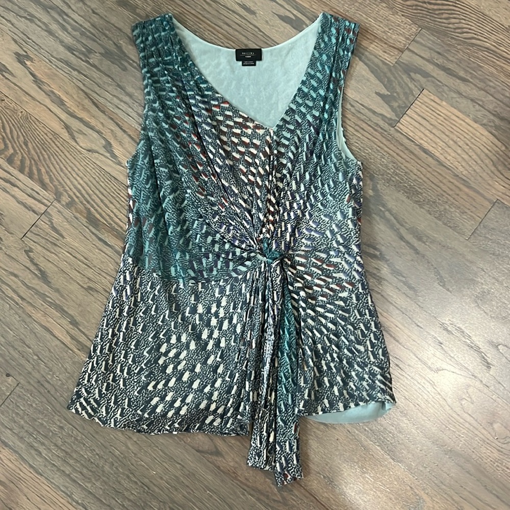 Sleeveless Print Boho-look top by Deletta, size Medium.
